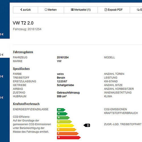 Übersichtliche Detailansicht